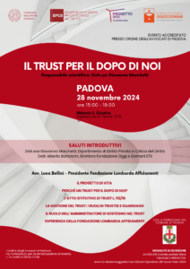 Locandina Trust Padova 28 novembre